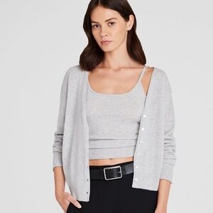 Brand New! Club Monaco 100% Cashmere Tank, Soft Heather Gray, Size XL
